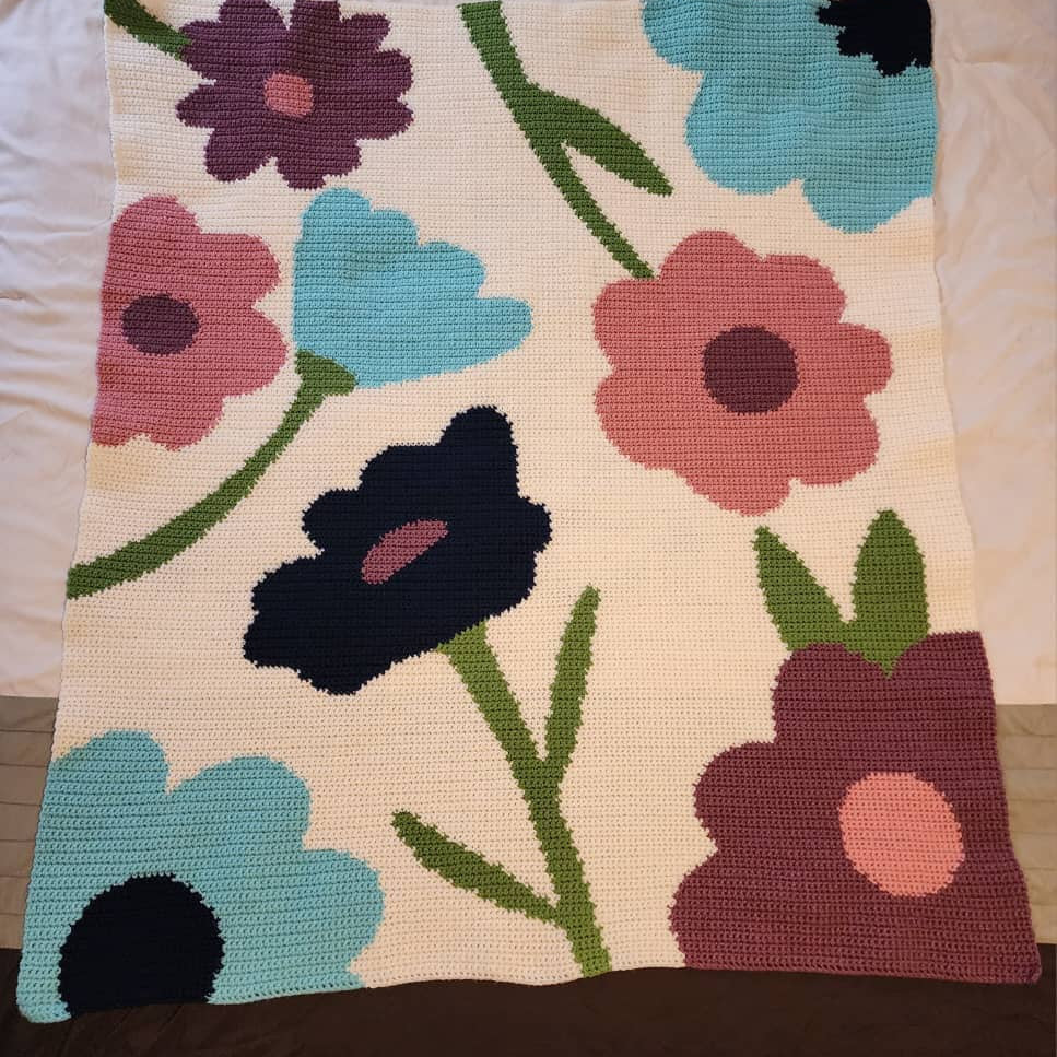 Handmade Floral Graphgan.